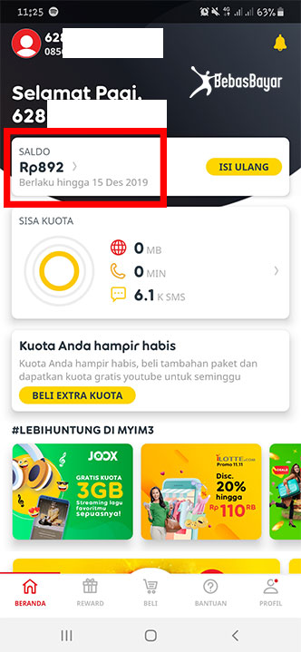 Cara Cek Pulsa IM3 dengan Aplikasi MyIM3