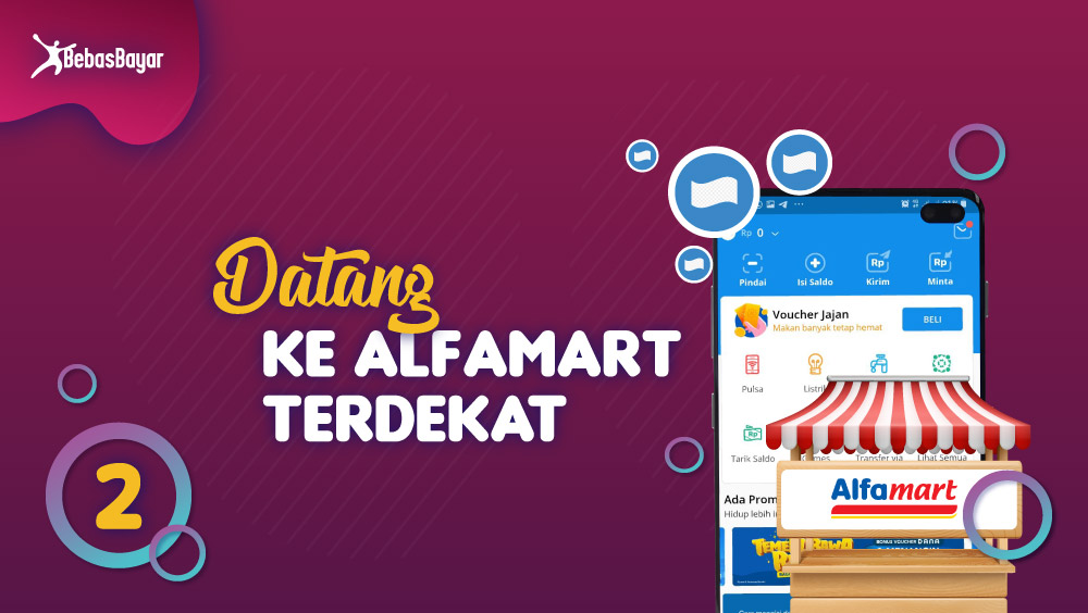 Datang ke alfamart Terdekat untuk top up dana