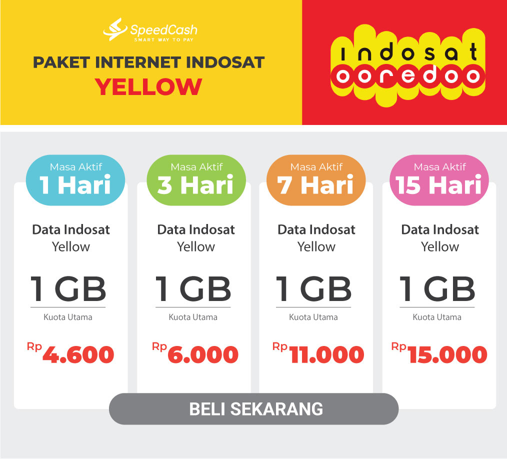 Harga Paket Internet Indosat Yellow Terbaru