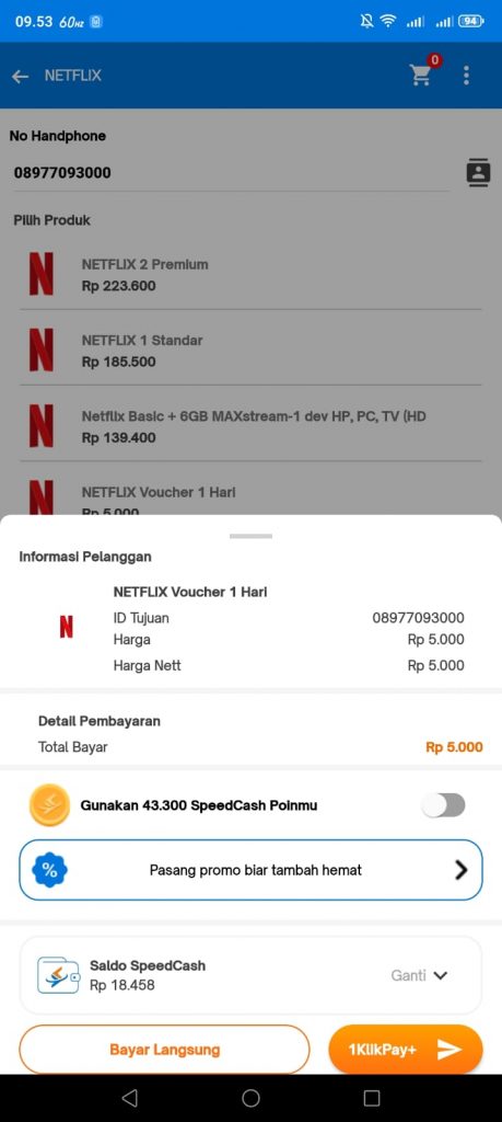 total bayar netflix