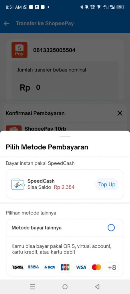top up shopee bebas nominal