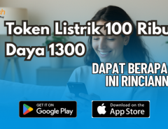 token listrik 100 ribu daya 1300 berapa kwh