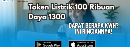 token listrik 100 ribu daya 1300 berapa kwh