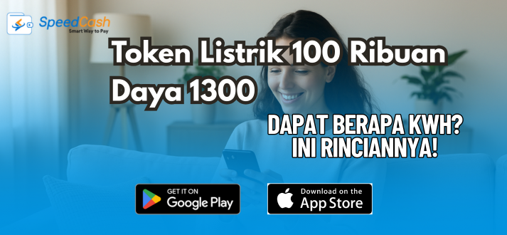 token listrik 100 ribu daya 1300 berapa kwh