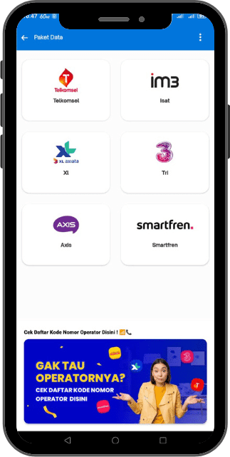 top up paket data tri