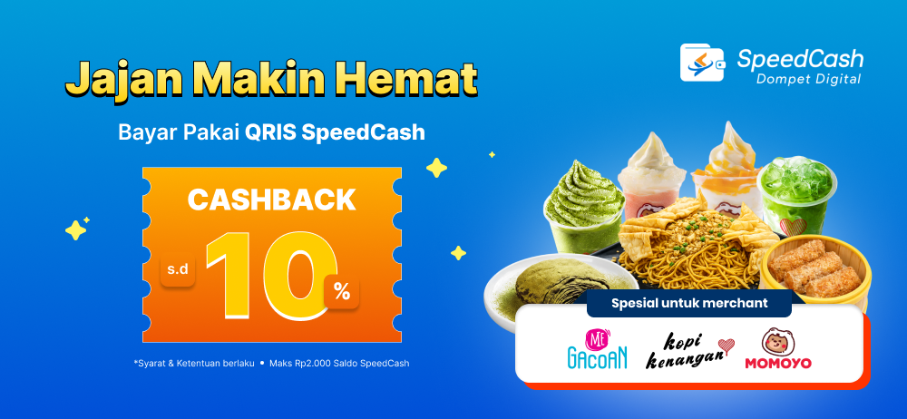 jajan hemat, bayar pakai QRIS SpeedCash