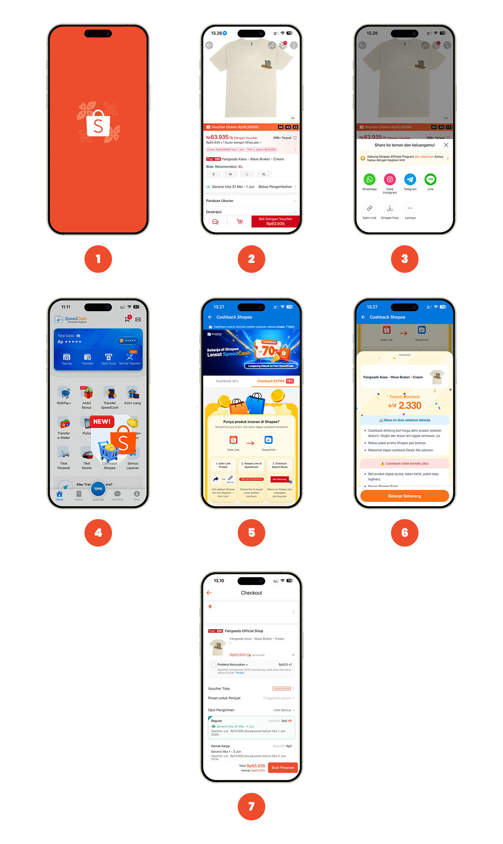 Cara tempel link produk Shopee di SpeedCash